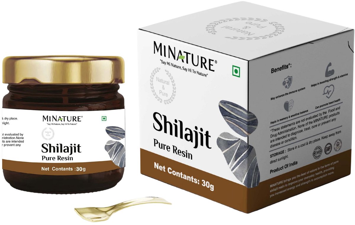 Shilajit 30gr - Puur, Zonder Toevoegingen - Mumijo, Asphaltum Hars, Resin - Met Maatlepel - 100% Natuurlijk
