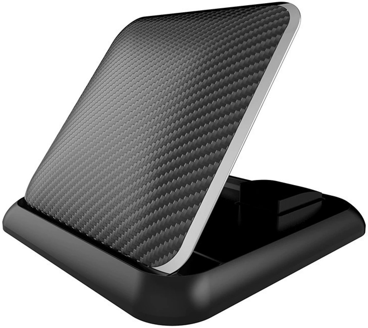 Crrynuo - 1 Stuk - Carbon Autohouder - Zwart - ABS Rubber - Voor Dashboard - Universeel Compatibel