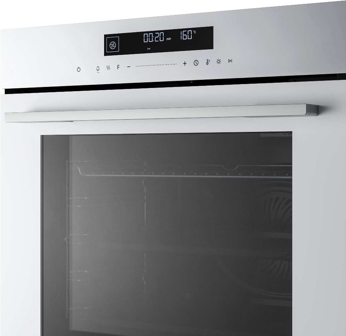 Klarstein Inbouwoven Velaire 74 l elektrische oven, 13 standen, touchbediening, energieklasse A+, geëmailleerde binnenkant, driedubbele beglazing, geïntegreerde enkele oven, 60 cm, mat en glazen design, wit - 74L - voor Keuken – foto 8