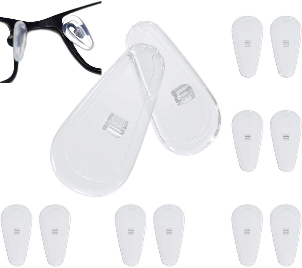 Hypify® | Neuspads voor bril | zonnebril | anti-slip | 6 stuks