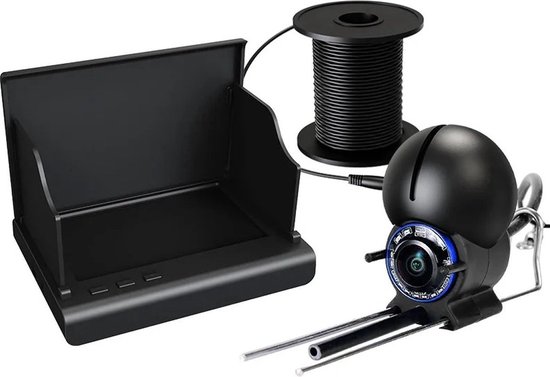 Détecteur de poissons - Détecteur de poissons - Écran LCD 4,3 pouces - Sous-marin - Caméra de pêche 220° - 1080P - 9 heures d'endurance - Vision nocturne - 30 m