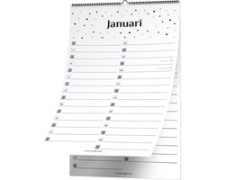 Systemyze Verjaardagskalender Volwassenen – Verjaardagskalenders – Wandkalender – 23 x 16cm – Colorful Dots