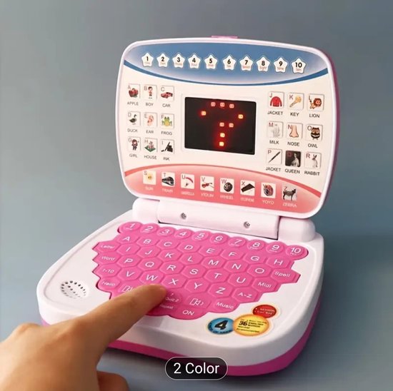 Mini Portable simulated computer Toy,Electronic Learning Machine with language and music Functions multifunctional Educational Laptop for Kids