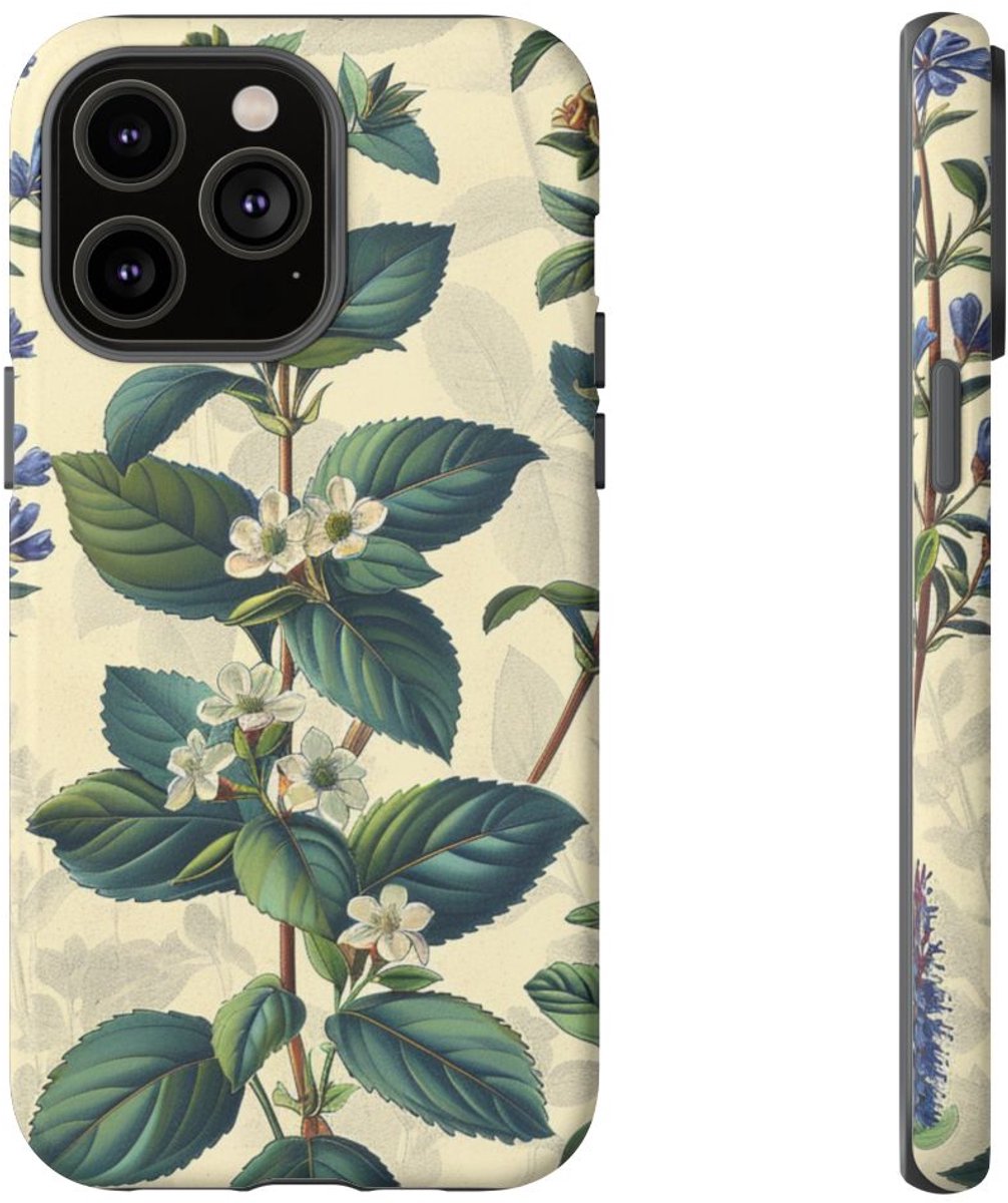 Vintage Botanisch Kruidenpatroon – Telefoonhoesje Geschikt voor iPhone 14 Pro Max