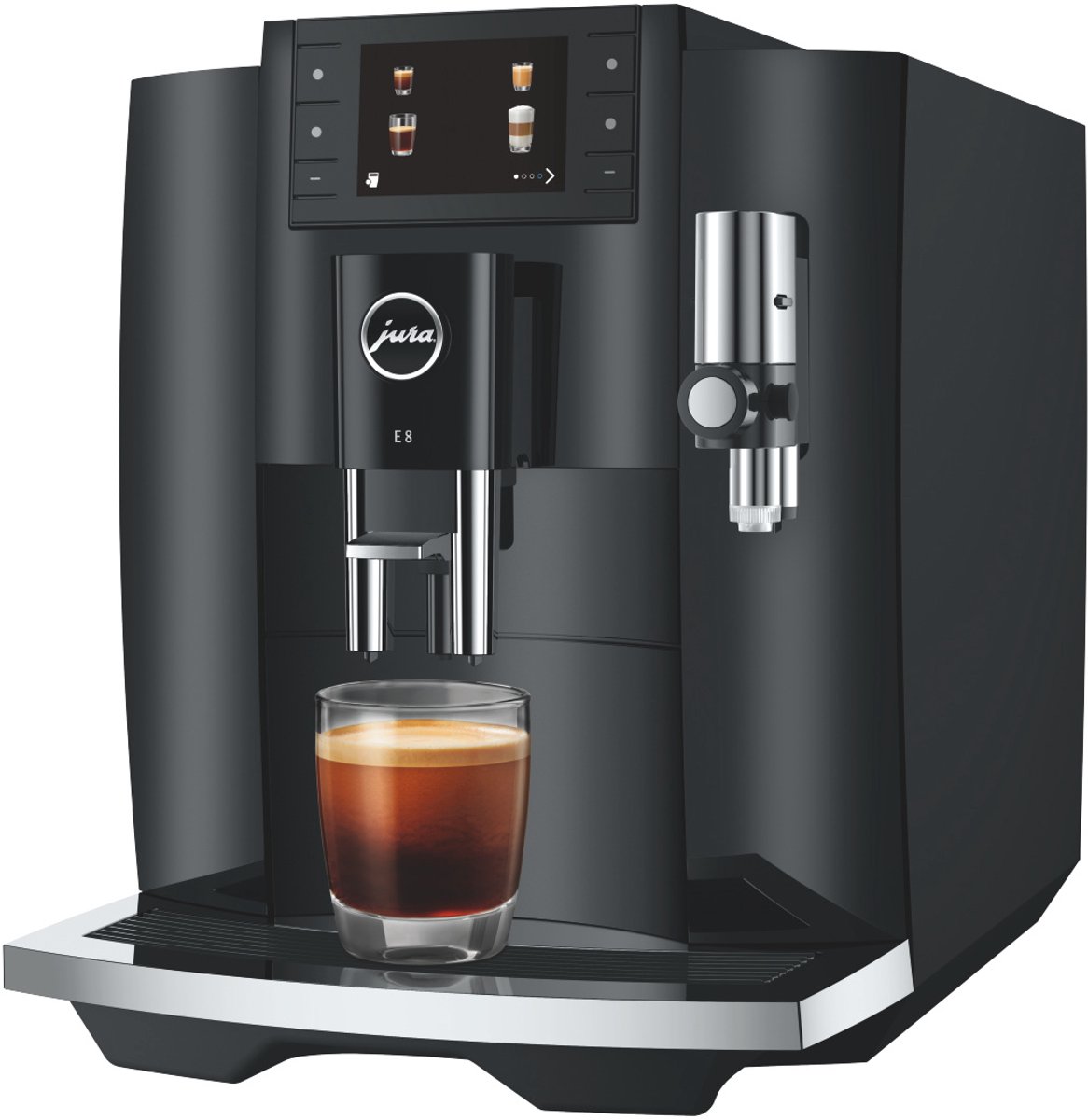 JURA E8 Volautomatische Koffiemachine Piano Black - afbeelding 3