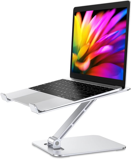 S&Dshopline® Laptopstandaard, in hoogte verstelbaar, opvouwbare laptopstandaard van aluminiumlegering, ergonomische, geventileerde laptopstandaard, compatibel met MacBook Air, Pro, alle laptops van 10-16