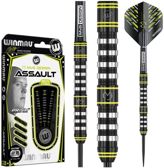 WINMAU - Michael Van Gerwen MVG Assault: Steeltip Tungsten Dartpijlen Professioneel - 24g van Winmau — afbeelding 4