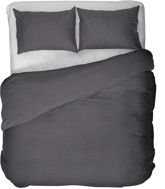 Kayori Showa Dekbedovertrek Flanel - 200x200-220 + 2 slopen - Tweepersoons - Antracite van Kayori — afbeelding 2