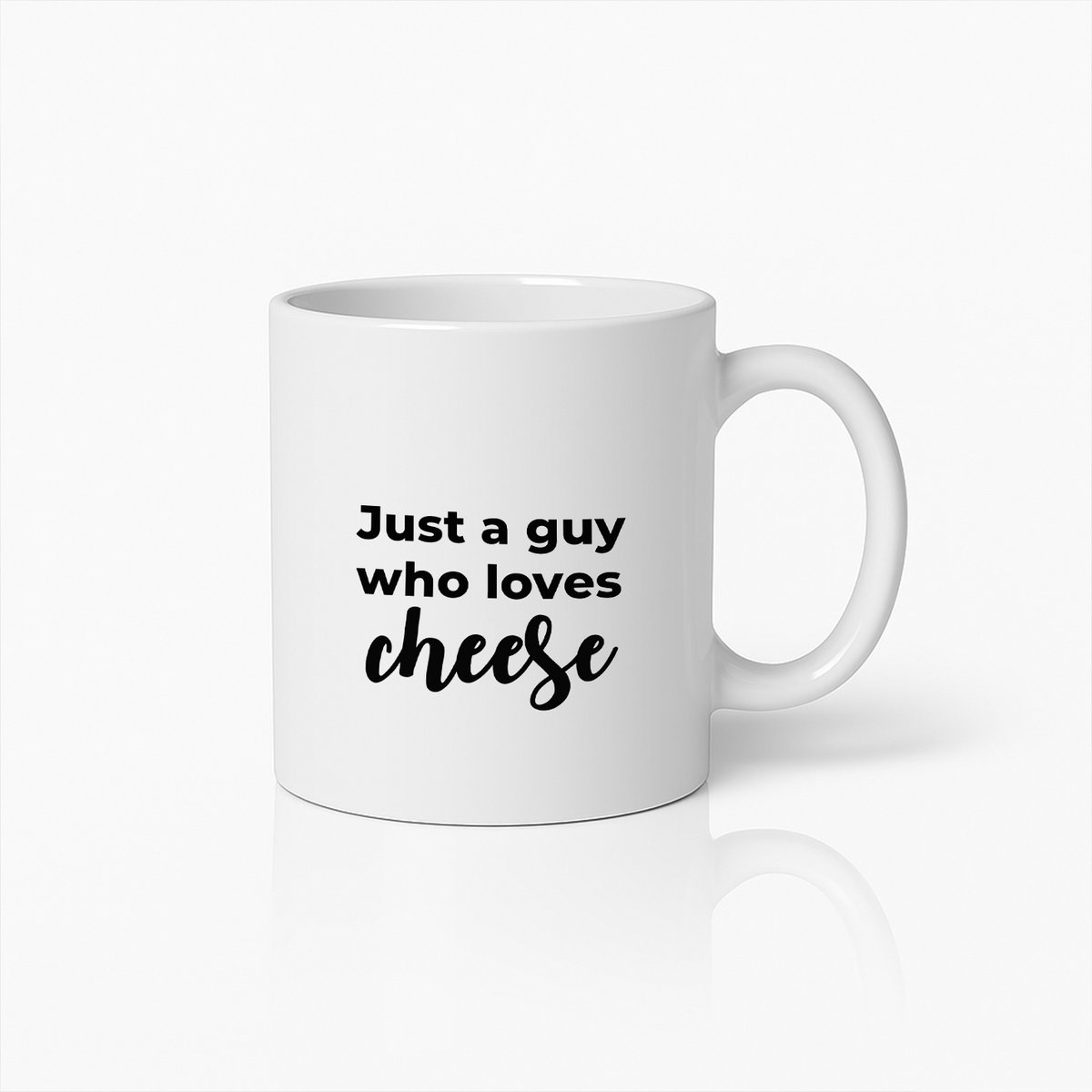 Gewoon een Man Die van Kaas Houdt Mok – Grappig Cadeau voor Kaasliefhebbers Koffiebeker