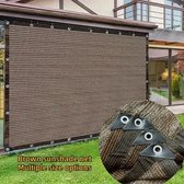 Schaduwdoek van 2 x 3 meter - zonnescherm auto - 80% schaduwpercentage - Zonwerend doek - Buitenschermhoes voor patio - UV-werende zonwering - Decoratieve stof voor veranda - Bruin