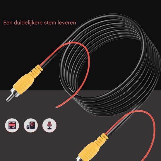 Verlengkabel 10 Meter Voor Achteruitrijcamera | 4-Pins
