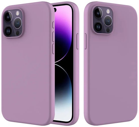 Coque de téléphone violette avec découpe pour appareil photo, côtés et avant de téléphone