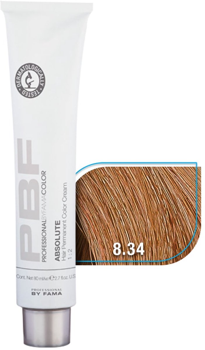 by fama tinte color absolute brown pbc tinte 8.34, 80 ml
