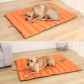 Wanderpfote Hondendeken voor onderweg, 110 x 80 cm, wasbaar, orthopedisch, waterdicht, hoogwaardig design, hondendeken voor buiten, hondenmat, auto, bruin, maat XL
