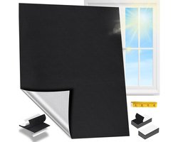 Verduisteringsdoek met klittenband - 145 x 400 cm - Verduisterend - Zonwerend - warmte/licht werend doek - Verduisteringsgordijn voor ramen - UV gordijn - Schaduwdoek voor raam - Zonnescherm dakraam - Zonwering Raam