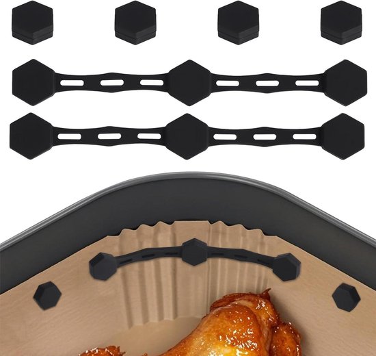 USMEI Papier Sulfurisé carré pour Friteuse à Air 22 cm XXL, 100 Pièces Papier de
