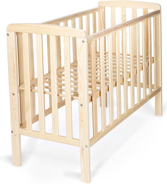 Houten ledikant - baby wieg - 100x50 - Scandinavische stijl - Blank hout |  bol.com