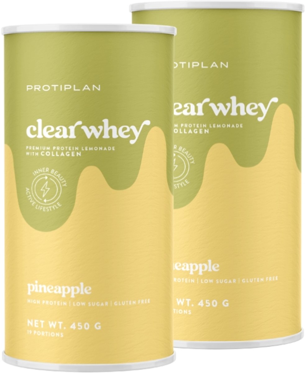 Protiplan | Clear Whey | Pineapple | 2 Stuks | 2 x 450 g