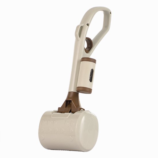 Ramasse-crottes portable pour chien - taille pratique pour les chiens - promeneur pour petits, moyens et grands chiens - conception légère pour ramasse-crottes pour chien - Pooper Scooper Dog Poop Scoop - 33 cm - Café