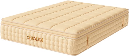 Coolvie 120 x 200 cm Matras in de doos - 7-Zones Ondersteuning, Gemiddelde Stevigheid, 26 cm Dikte. Hoogdichtheid Schuim met Geheugen en Pocketveren. OEKO-TEX Gecertificeerd