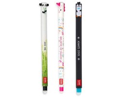 Legami Uitwisbare Pennen - Panda - Unicorn - Pinguin - Navulbaar - Back to School