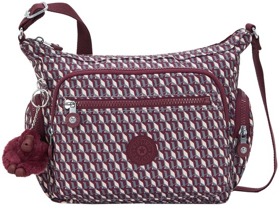 kipling sac à épaule bandoulière Basic Print Gabbie S Crossbody S 3DK Wine bordeaux