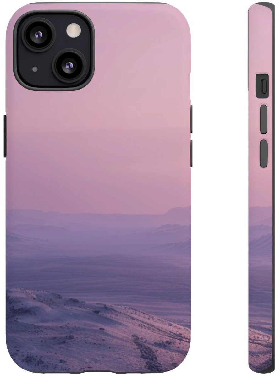Buitenaards Landschap met Twee Zonnen – Telefoonhoesje Geschikt voor iPhone 13