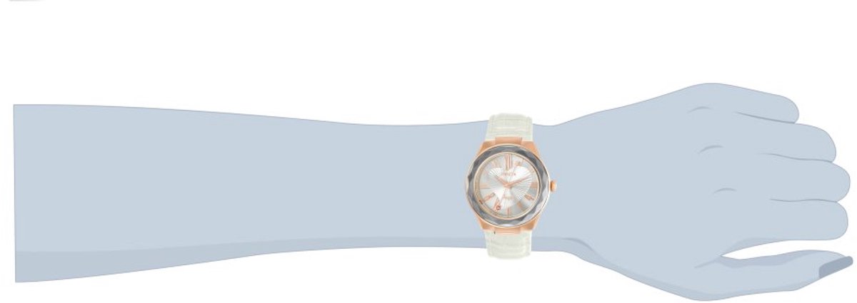 Invicta Angel 22541 Dames Horloge - Waterdicht - Analoog - Quartz Uurwerk - Roestvrij Staal met zilveren Wijzerplaat - 38mm