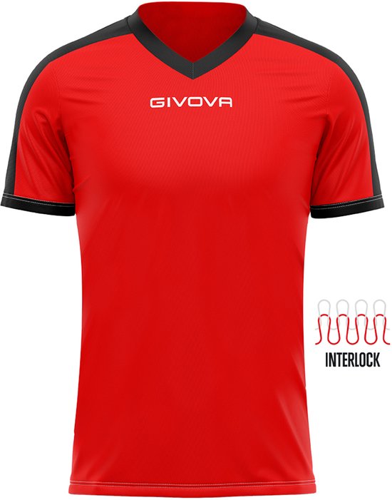 T-shirt de Sports Givova Revolution blanc-bleu, taille 2XL