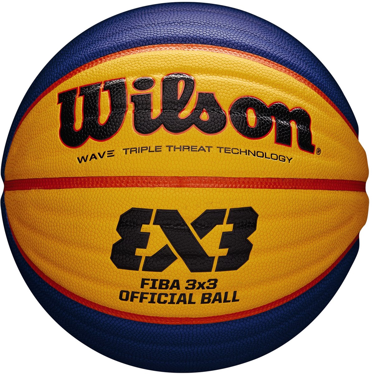 Wilson FIBA 3x3 - Basketbal Official - Geel Blauw - Maat 6 - Kinderen en volwassenen