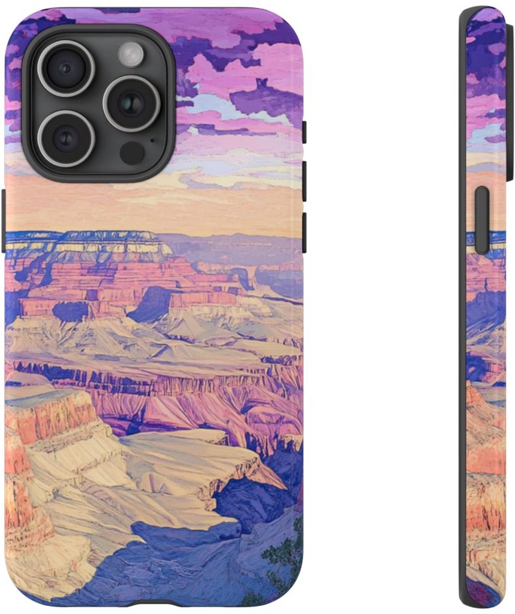 Kleurrijk Canyonlandschap – Telefoonhoesje Geschikt voor iPhone 15 Pro Max