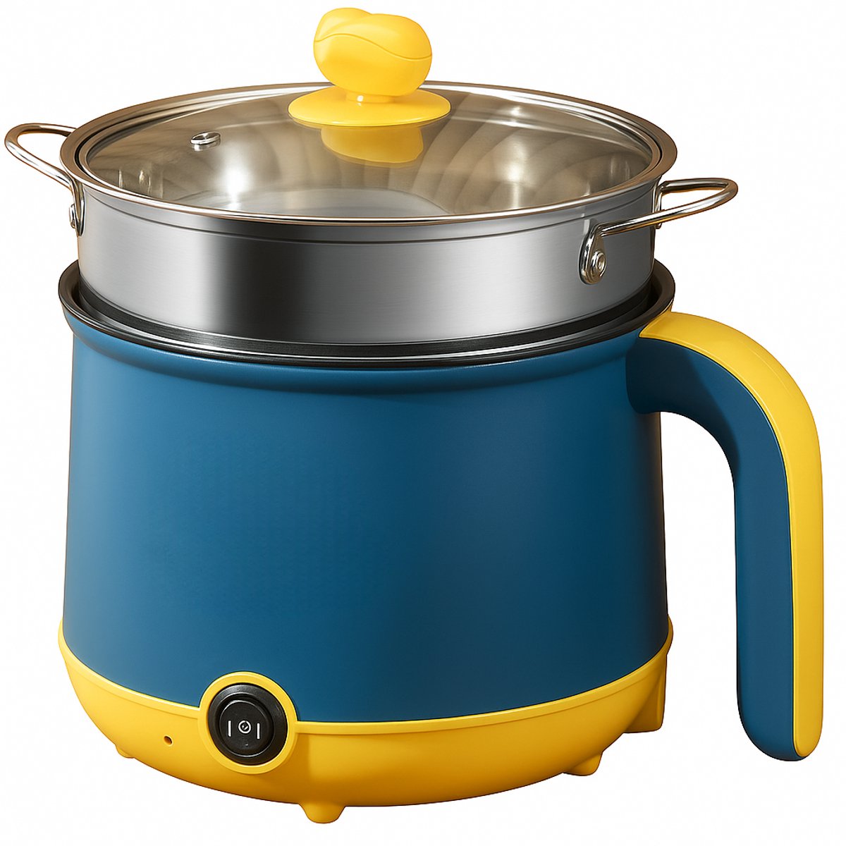 Noodle pan / Elektrische pan - Blauw - Roestvrijstaal - Non-Stick