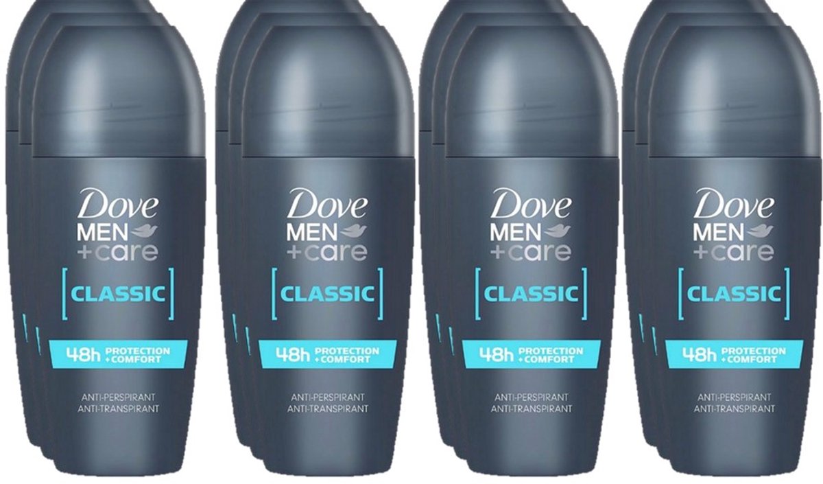 Dove Deo Roller - Men+Care Classic - Voordeelverpakking 12 x 50 ml