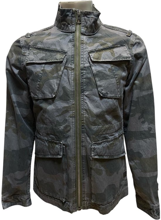 G Star Raw Trooper Spijkerjas - Donkerblauw / Groen Camo - Maat M