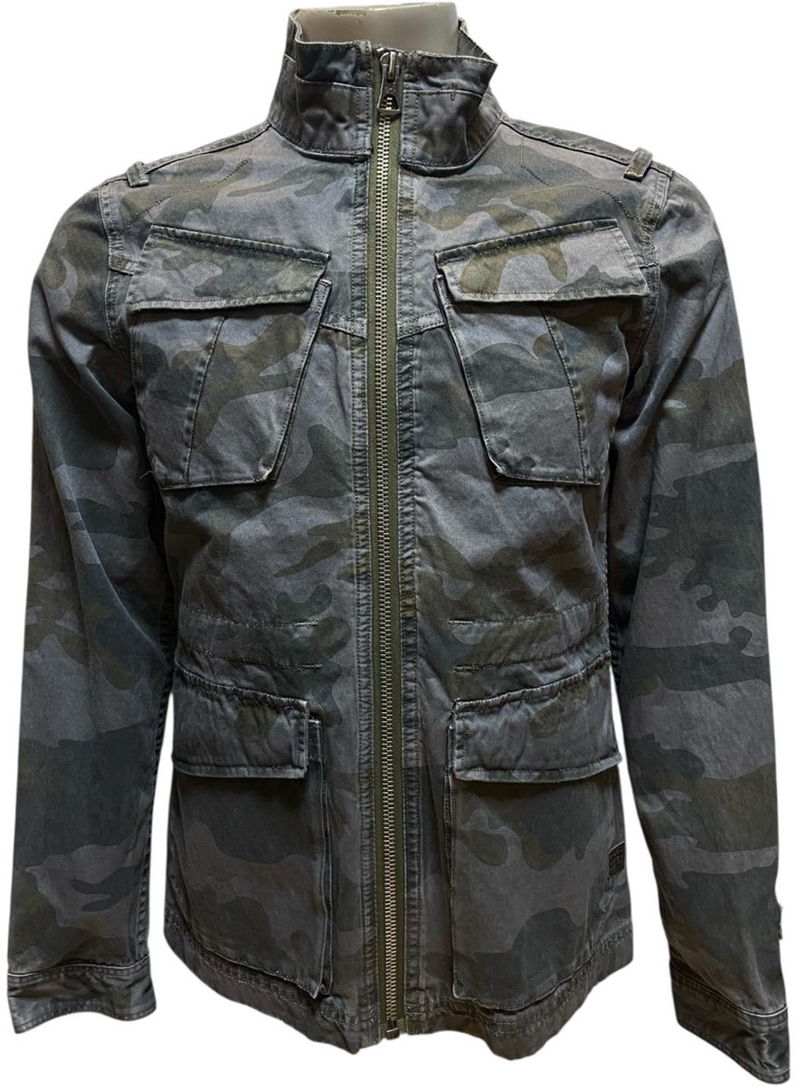 G Star Raw Trooper Spijkerjas Donkerblauw Camo Groen