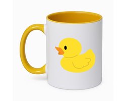 Hacebo® - Badeendjes koffiebeker goudgeel - Bad eend - Dieren liefhebbers - thee mok - koffie beker - Dieren - speelgoed - eenden - koffiemok - 350 ML inhoud