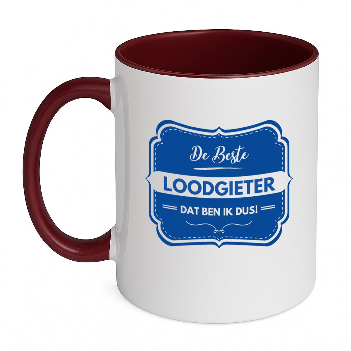 Hacebo® - De beste loodgieter koffiebeker bordeaux - Loodgieter - loodgieters - thee mok - koffie beker - werk - afscheidscadeau - verjaardagscadeau - kado - koffiemok - 350 ML inhoud