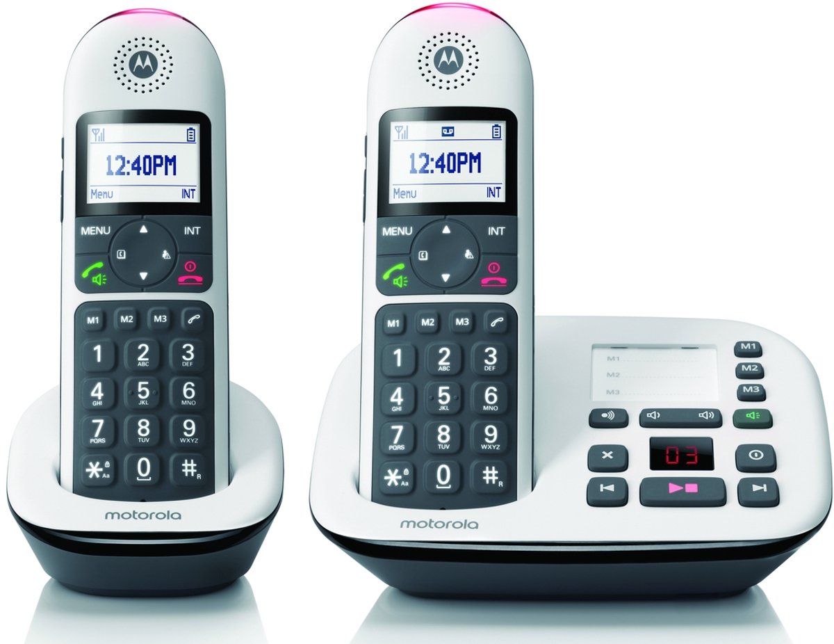 Draadloze telefoon - SENIOREN telefoon - Boost geluidsversterking - 2x handset - duoset - beantwoorder - 5012