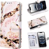 Étui Casemania pour Samsung Galaxy A54 - Imprimé Sable marbré - Bookcase avec porte-cartes et fonction support - Étui portefeuille avec porte-cartes intégrés