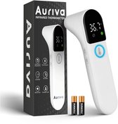 Auriva® Professionele Oorthermometer - Koortsthermometer - Oorthermometer voor Volwassenen en Kinderen - Incl. Batterijen + Tas - Wit