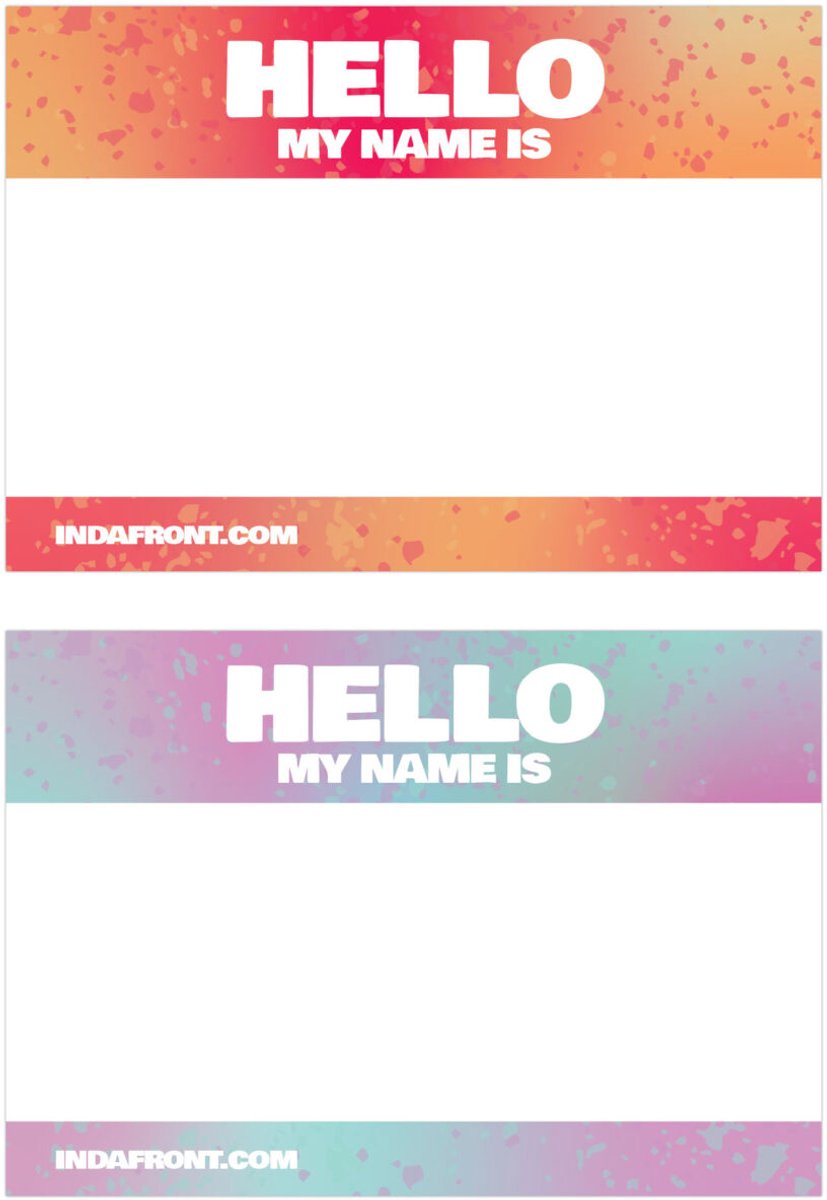 Hello My Name is Stickers Gradient Mix (Vinyl) - 50 stuks