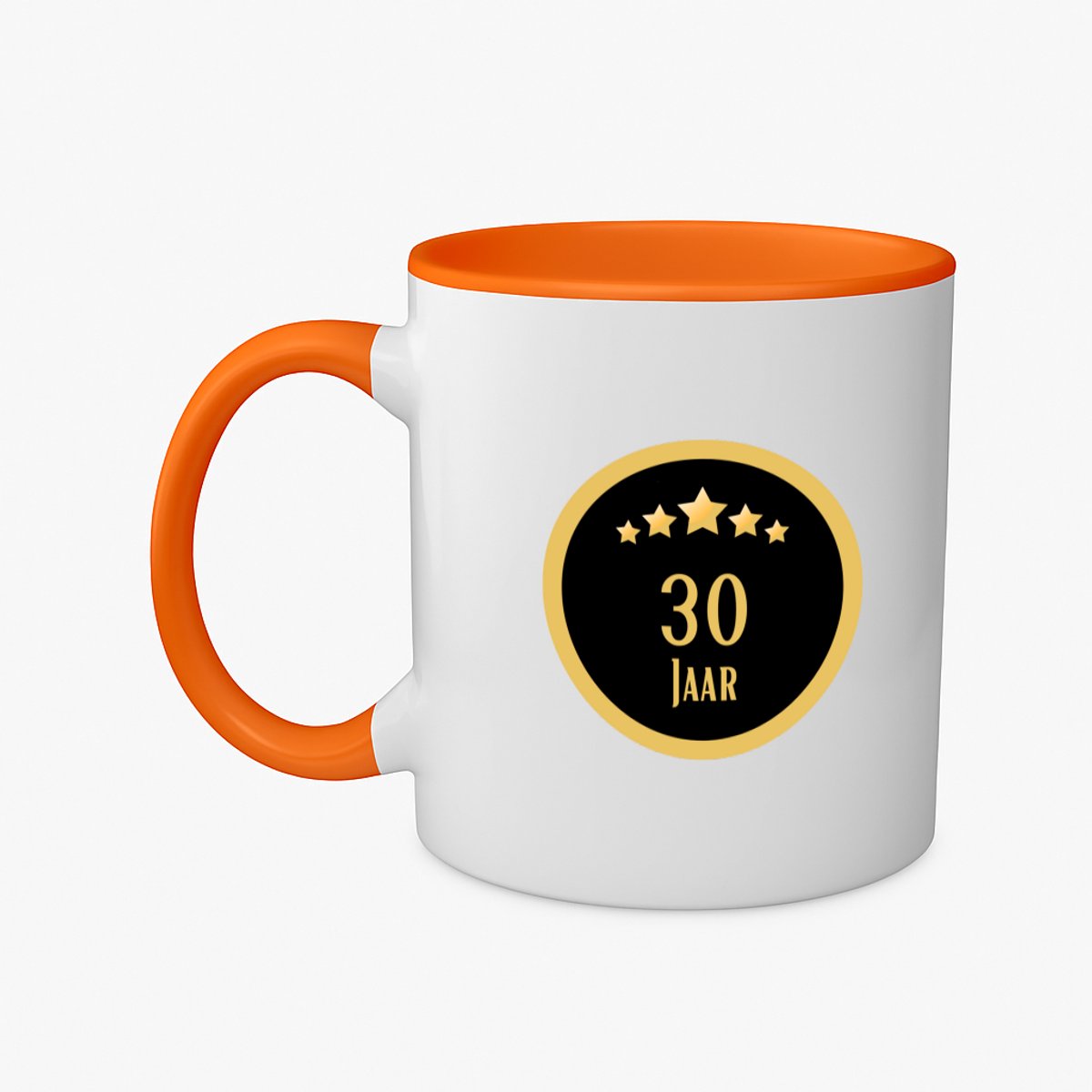 Hacebo® - 30 jaar koffiebeker oranje - iemand die 30 jaar is geworden of 30 jaar lang een relatie hebben of getrouwd zijn - thee mok - koffie beker - verjaardagscadeau - verjaardag - cadeau - kado - geschenk - koffiemok - 350 ML inhoud