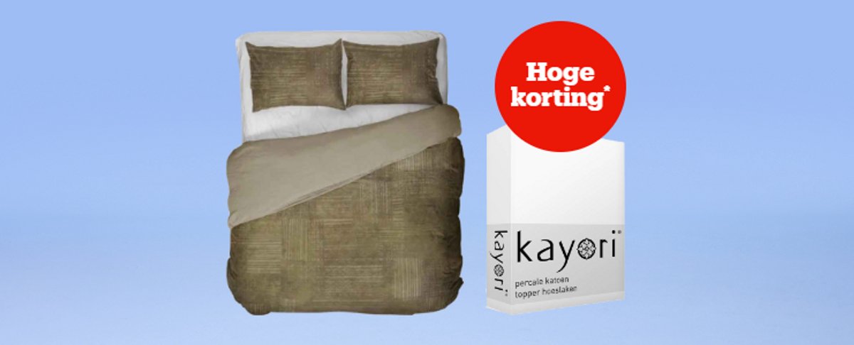 Korting* op beddengoed