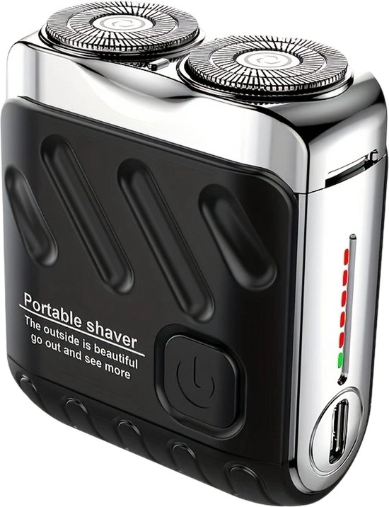 Krachtige 2-Blade Scheerapparaat - Usb Oplaadbare 2-Kop Mini Body Shaver + Precisie/Baardtrimmer - Batterij Indicator - Perfecte Lichaamshaar Verzorging voor Dames en Heren - Viraal op Tiktok - Kleur: Zwart