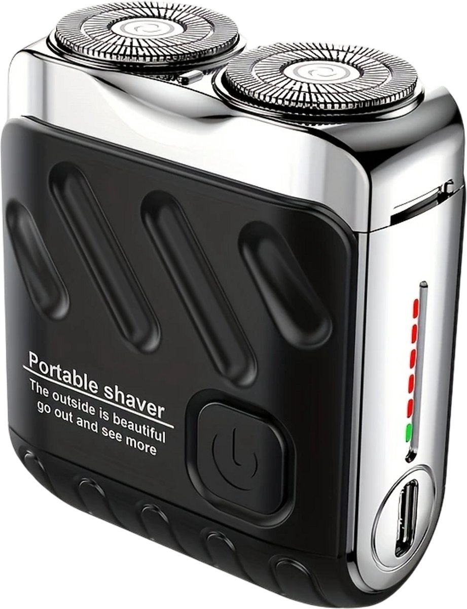Krachtige 2-Blade Scheerapparaat - Usb Oplaadbare 2-Kop Mini Body Shaver + Precisie/Baardtrimmer - Batterij Indicator - Perfecte Lichaamshaar Verzorging voor Dames en Heren - Viraal op Tiktok - Kleur: Zwart