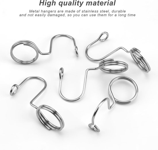 DEANKEJI Pack of 40 clothes hanger hooks, space-saving stainless steel coat hangers, coat hanger connecting hooks for clothes hanger connection to organize the space in the wardrobe van DEANKEJI — afbeelding 4