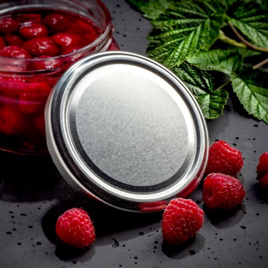 KADAX jampotten, 350 ml, diameter 82 mm, inmaakpotten met schroefdeksel, honingpotten, voorraadpotten voor paddenstoelen, jam, honing (10 stuks, zilver)