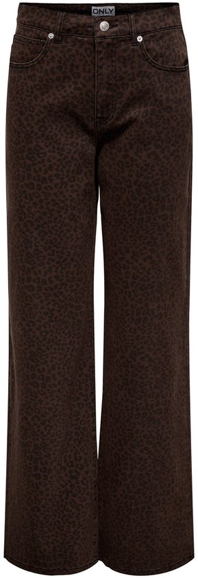 Only Madison High Waist Wide Animal Broek Dames - Maat L X L32