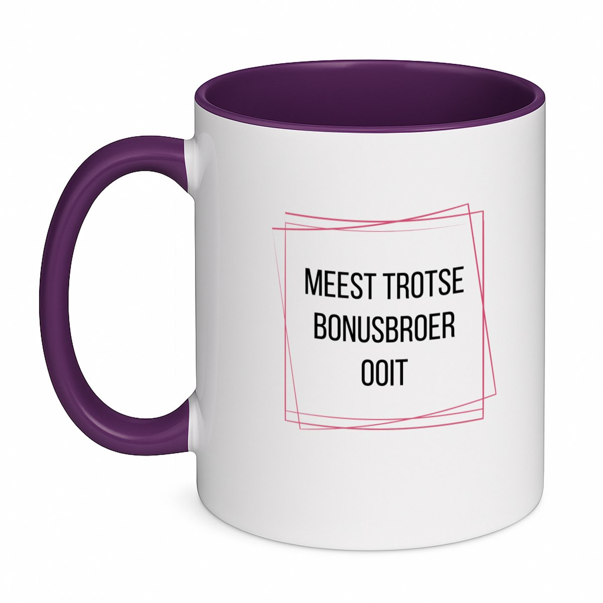 Hacebo® - meest trotse bonusbroer ooit koffiebeker paars - trotse bonusbroer - thee mok - koffie beker - verjaardagscadeau - verjaardag - cadeau - cadeautje voor broer - broer artikelen - kado - geschenk - koffiemok - 350 ML inhoud