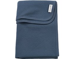 Meyco Baby Jacquard Wiegdeken - Indigo - 75x100cm - 0.5 TOG